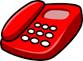 A red telephone with buttons

Description automatically generated